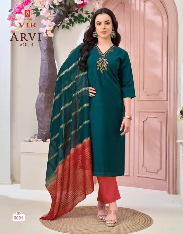 Vir arvi vol 7 wholesale price small size rayan kurtied